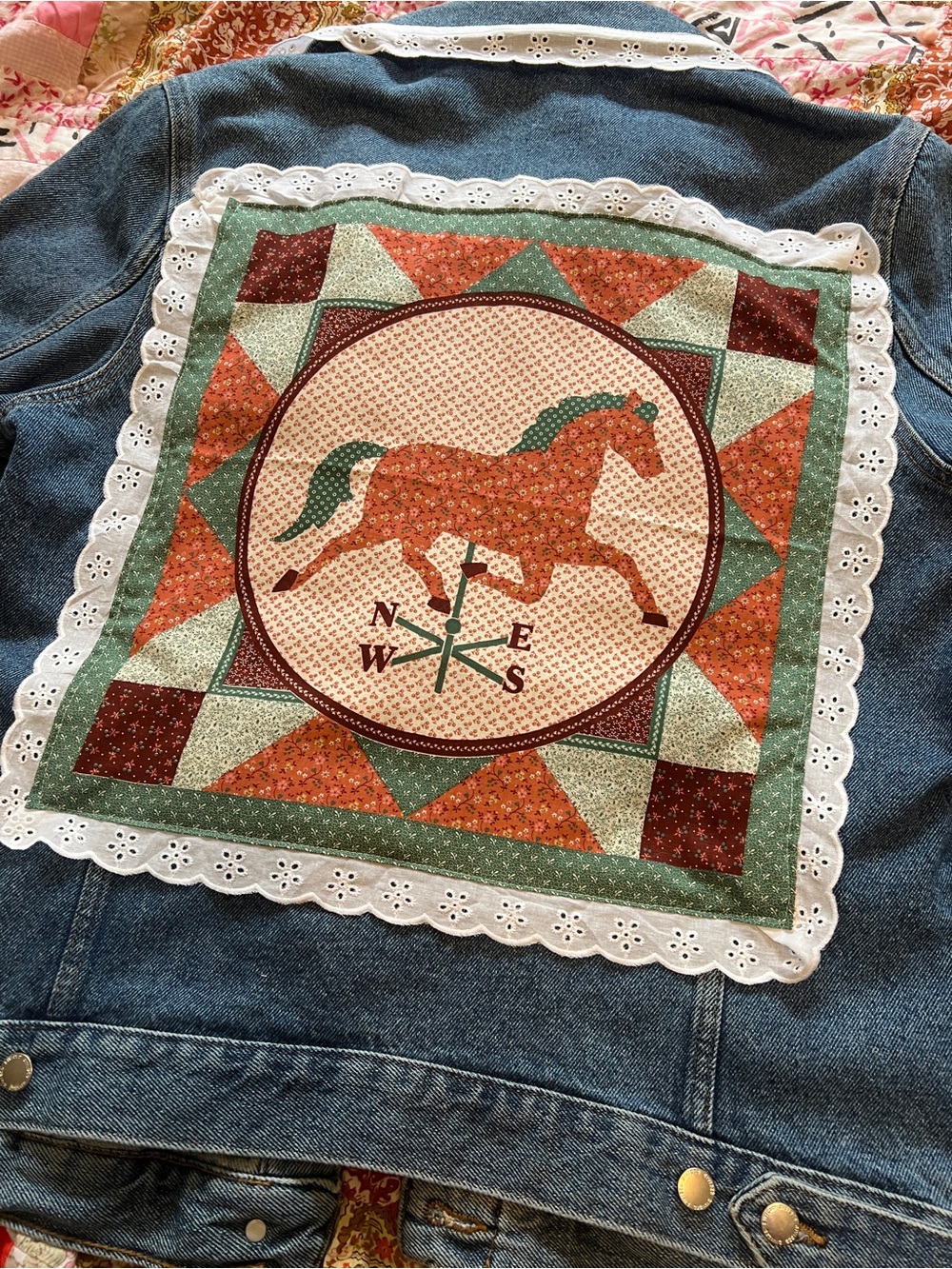 Upcycled H&M Denim Oversized Trucker Jacket M - Picture 8 of 9